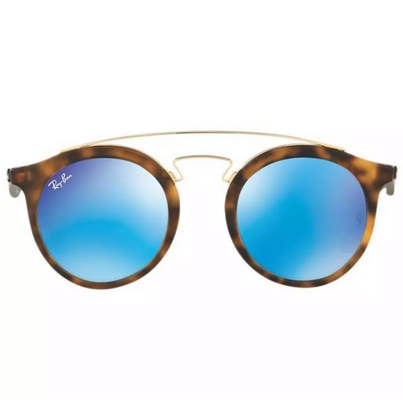 Ray-Ban Accessories - RAY-BAN “Gatsby” Blue Mirrored Brown Sunglasses